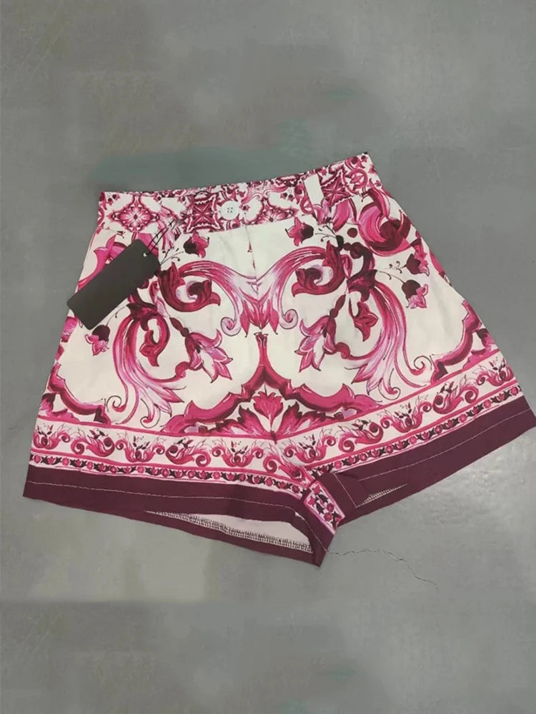Saddle Chic Designer geometric print Two-Piece