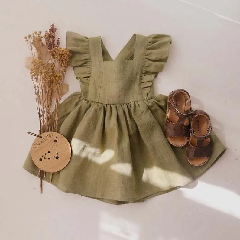 Toddler Girl Cotton Ruffles Infant Dress