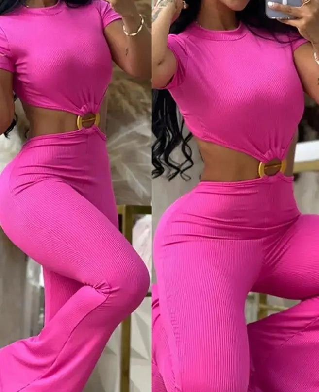 Backless Bombshell O-Ring Jumpsuit