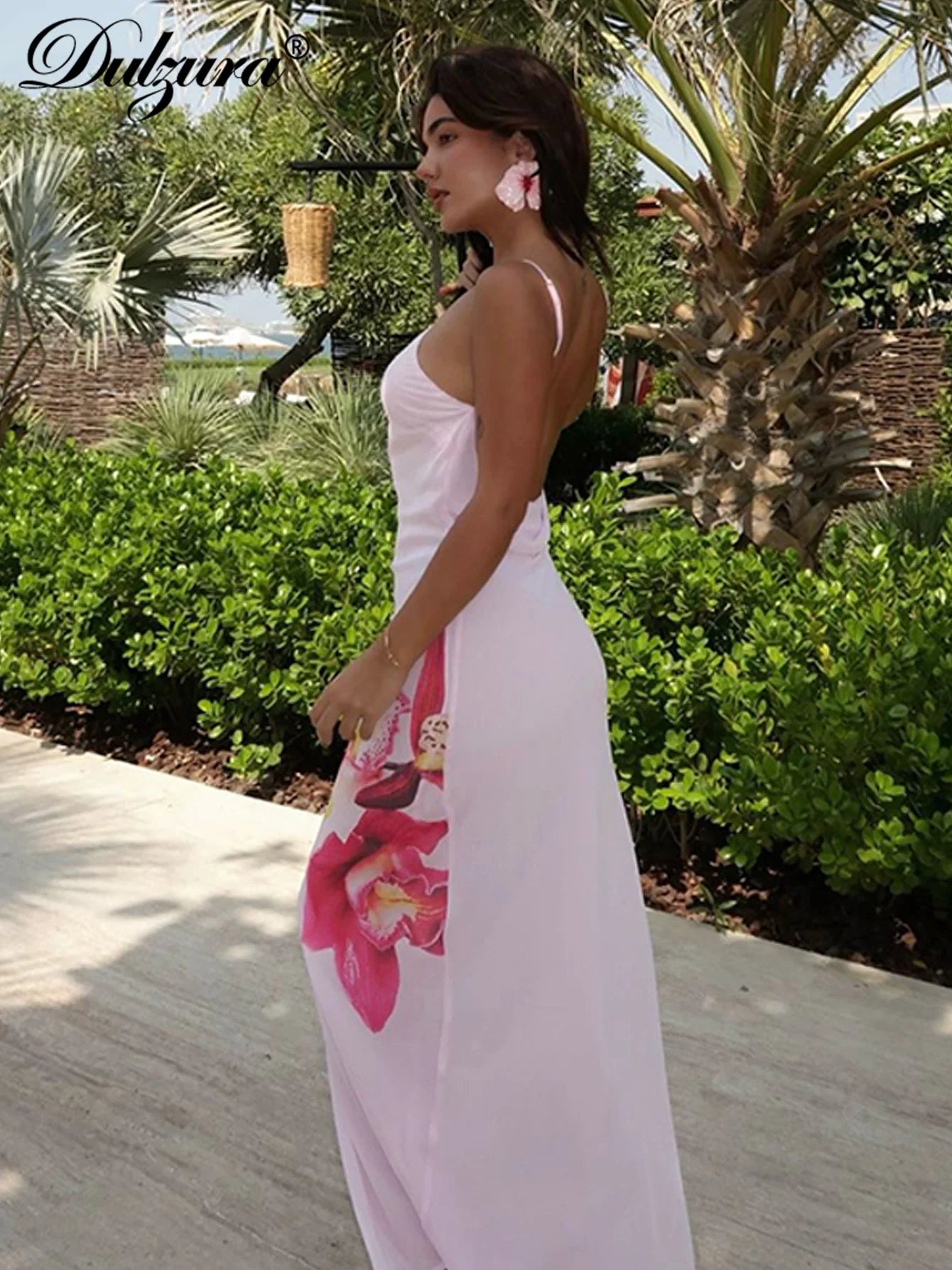 Petal Muse Mesh Maxi Dress