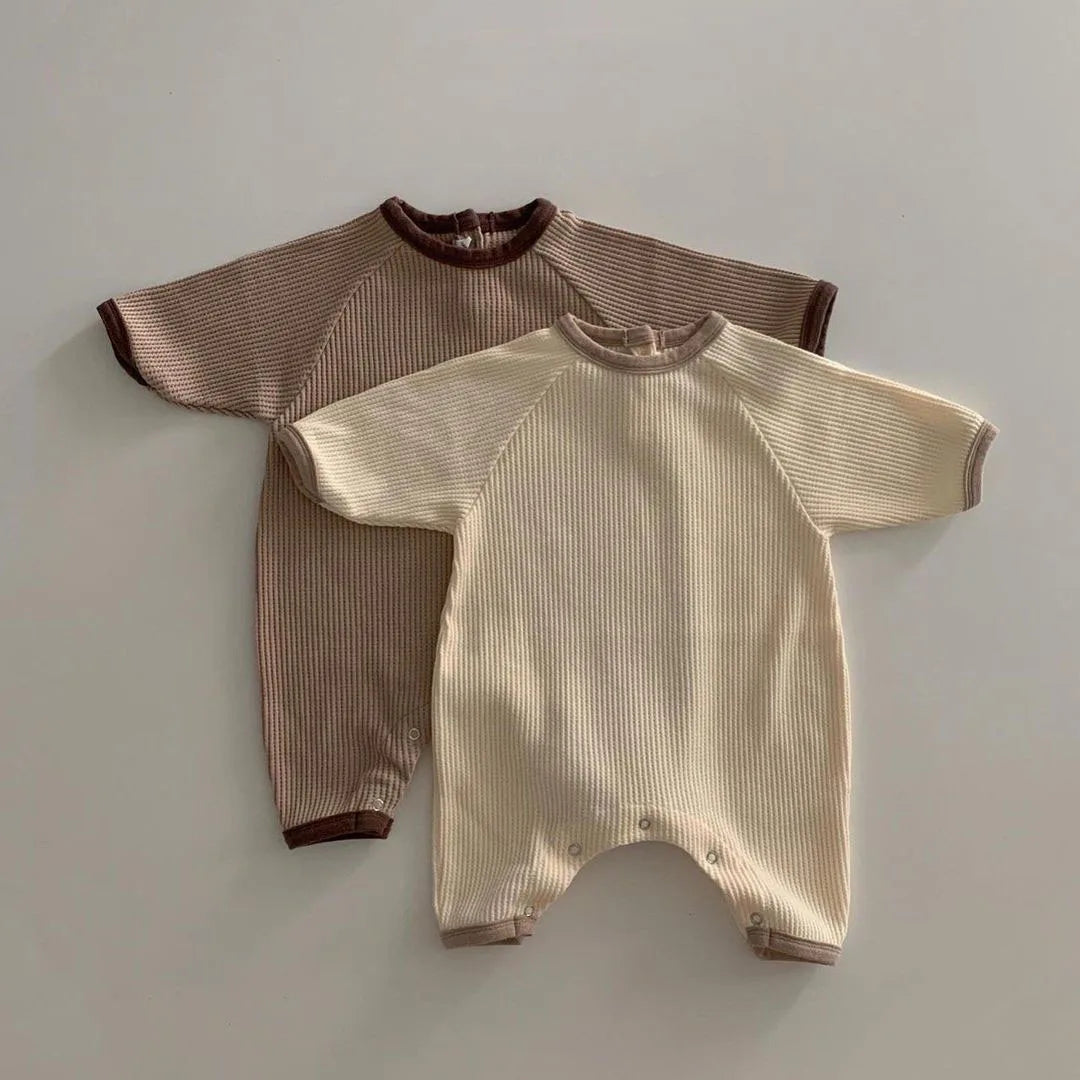 Unisex Baby Romper Rainbow Long Sleeves Cotton Kids Pullover Jumpsuit