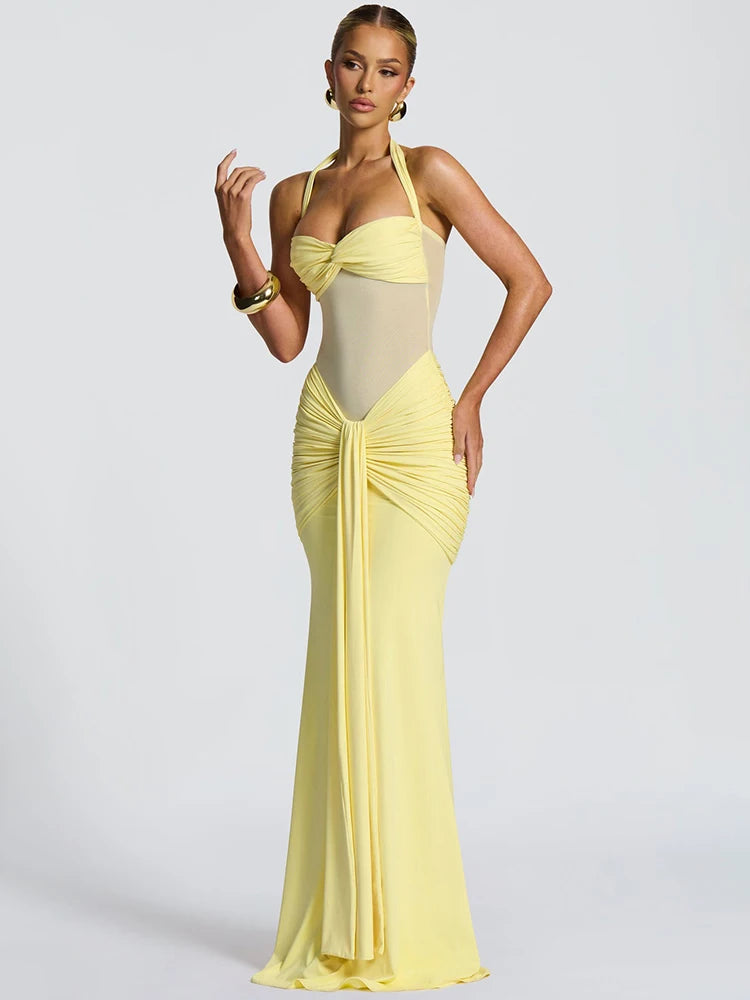 Chic Allure Patchwork Maxi Dress