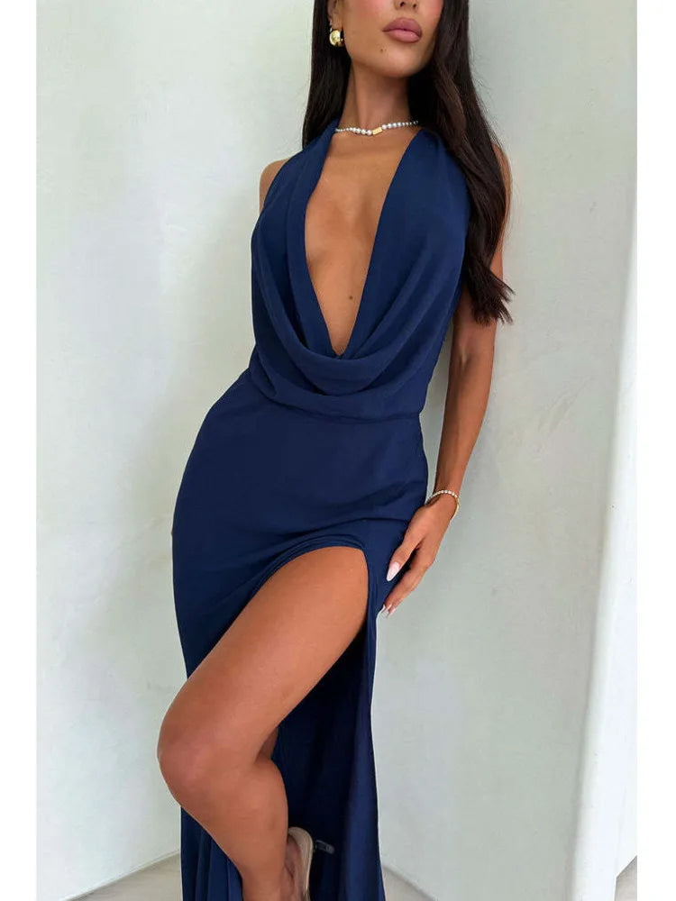 Riviera Sunset Siren Slit Maxi Dress