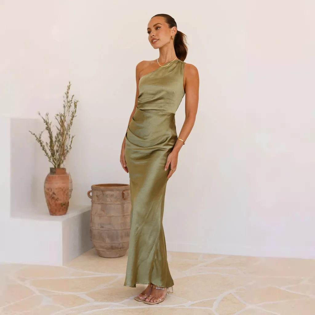 Divine Allure Off-Shoulder Goddess Dress