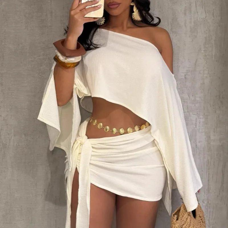 Effortless Glow Off-Shoulder Co-Ord