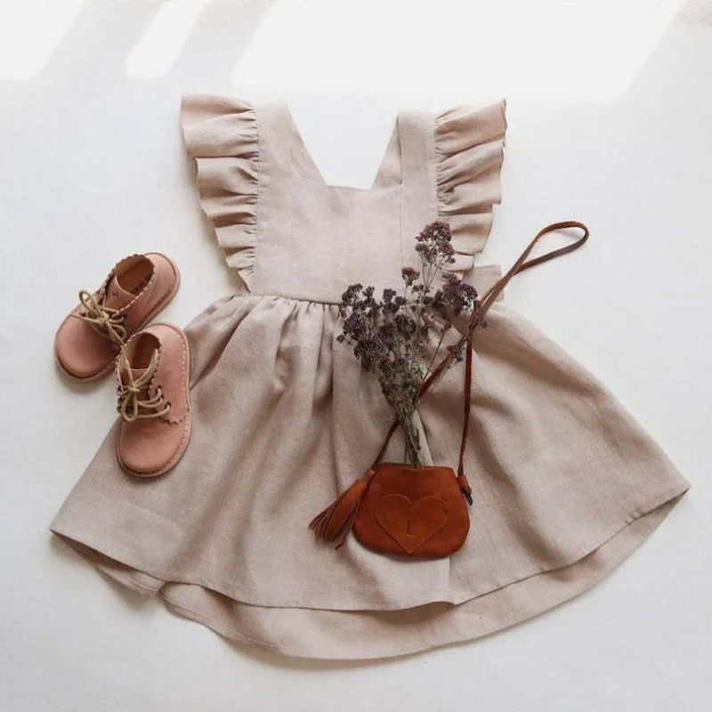 Toddler Girl Cotton Ruffles Infant Dress