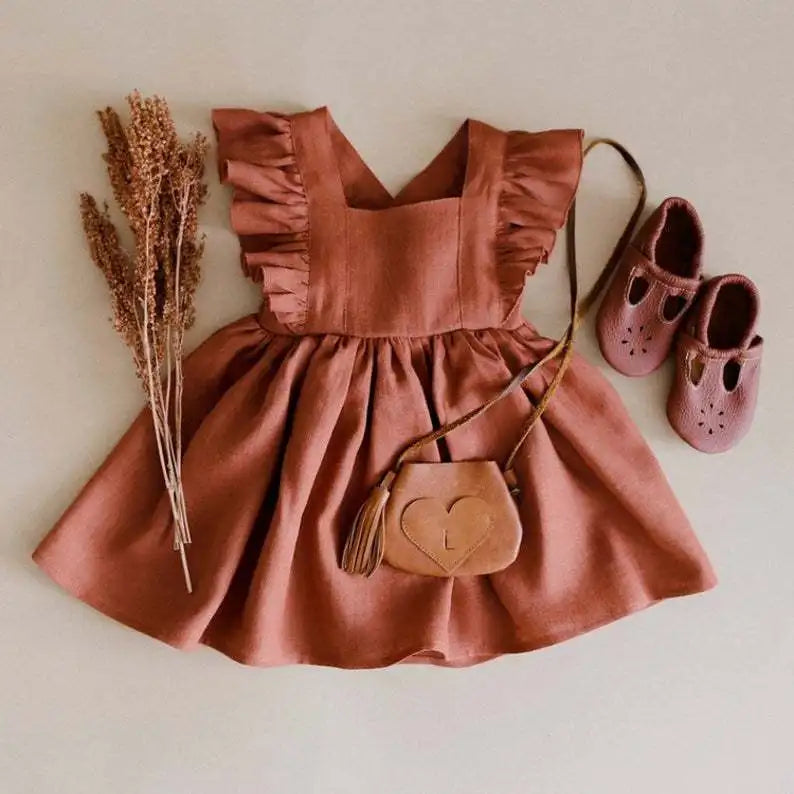 Toddler Girl Cotton Ruffles Infant Dress