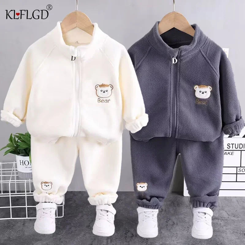 Unisex casual sports two-piece set for baby toddler outdoor clothing sets