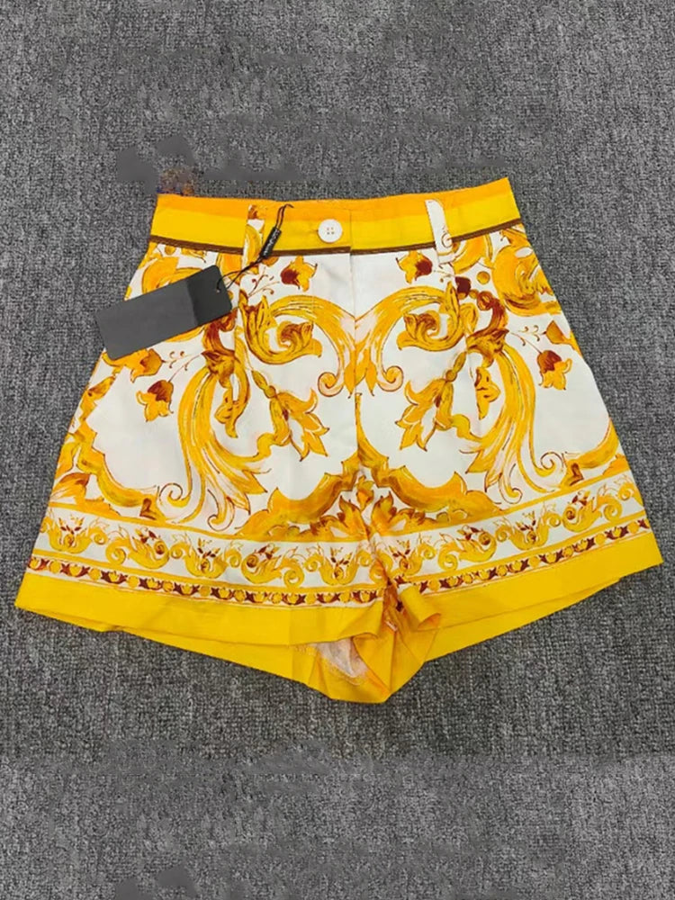 Saddle Chic Designer geometric print Two-Piece