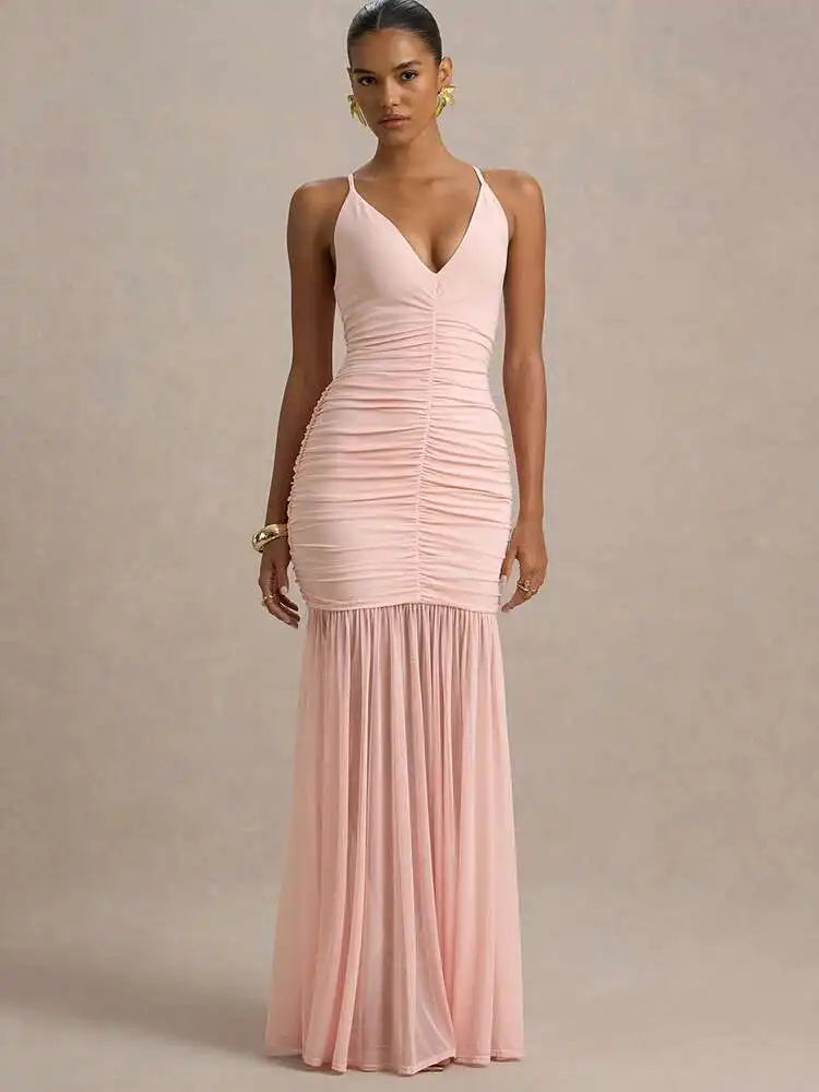 Golden Hour Glow Patchwork Maxi Dress