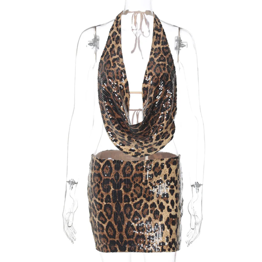 Wild Luxe Leopard Sequin Co-Ord Set