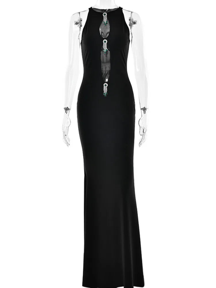 Goddess Aura Pearl Embellished Club Dress