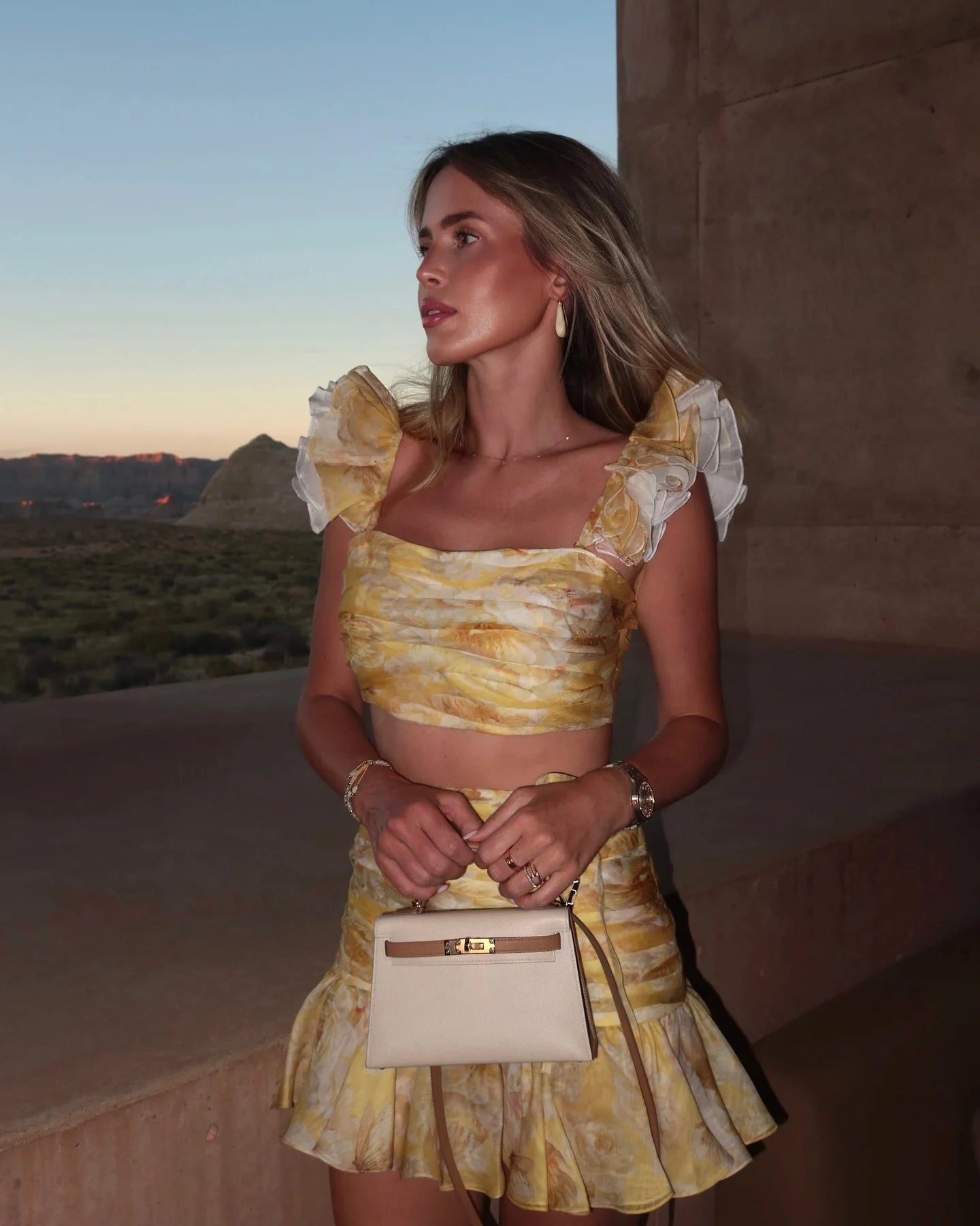 Summer Romance Layers Pleated Mini Co-Ord for Chic Girls