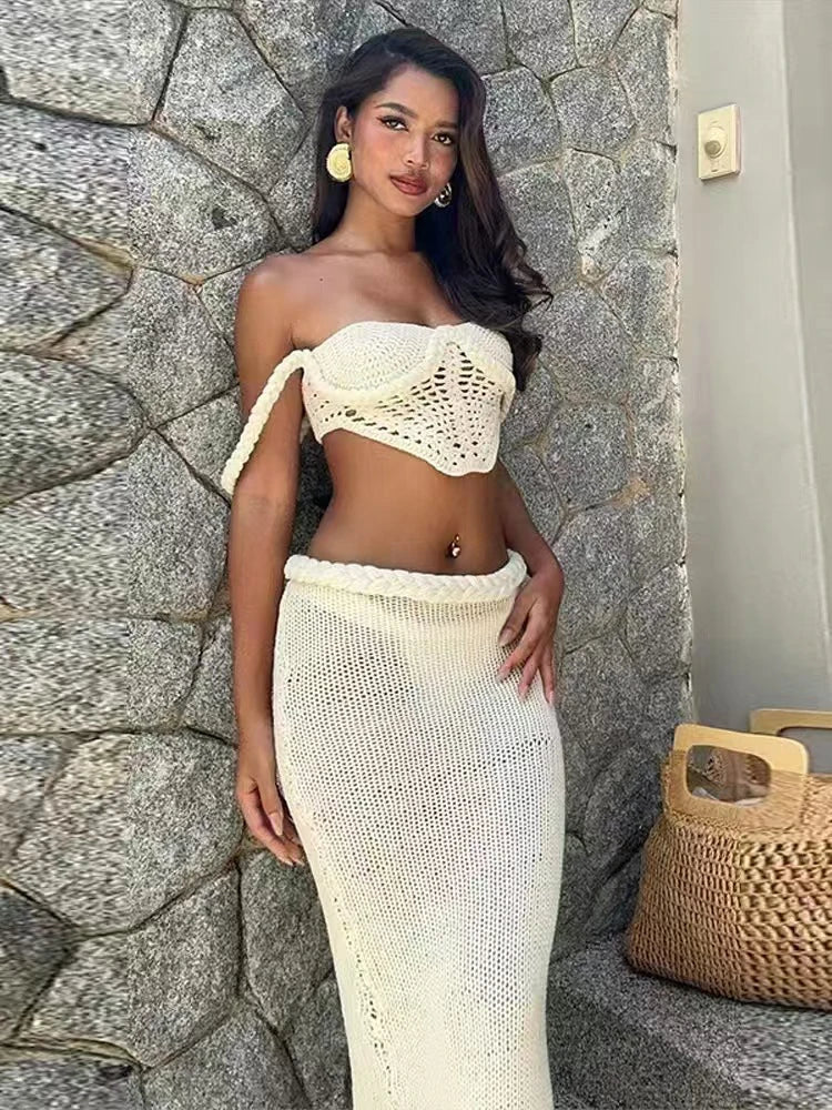 Ocean Breeze Knit Crop & Maxi