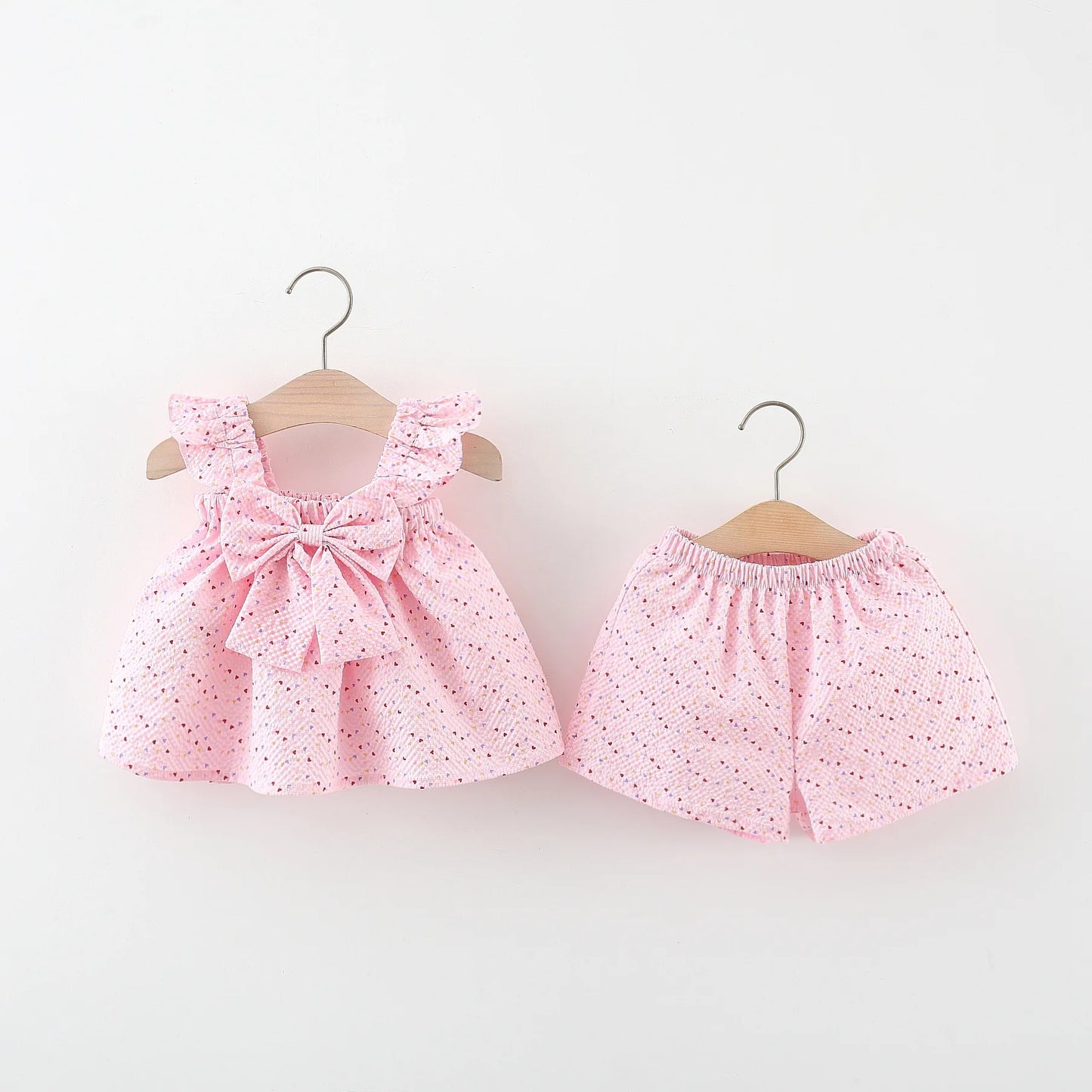 Baby Girl Two-Piece Style Sweet And Caring Children's Sleeveless Clothes