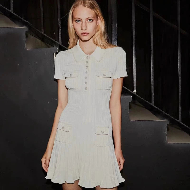 Women's Polo Pop Knit Dress