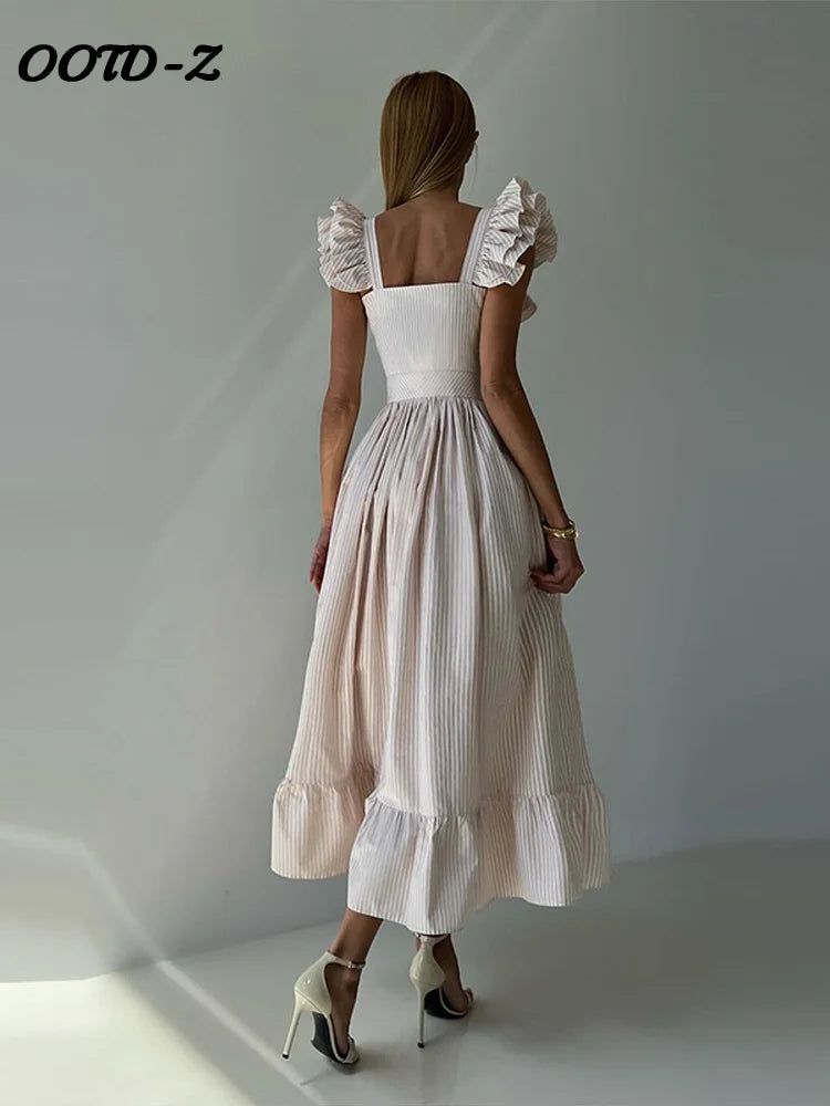 Sunset Stripes & Seaside Silhouettes Dress