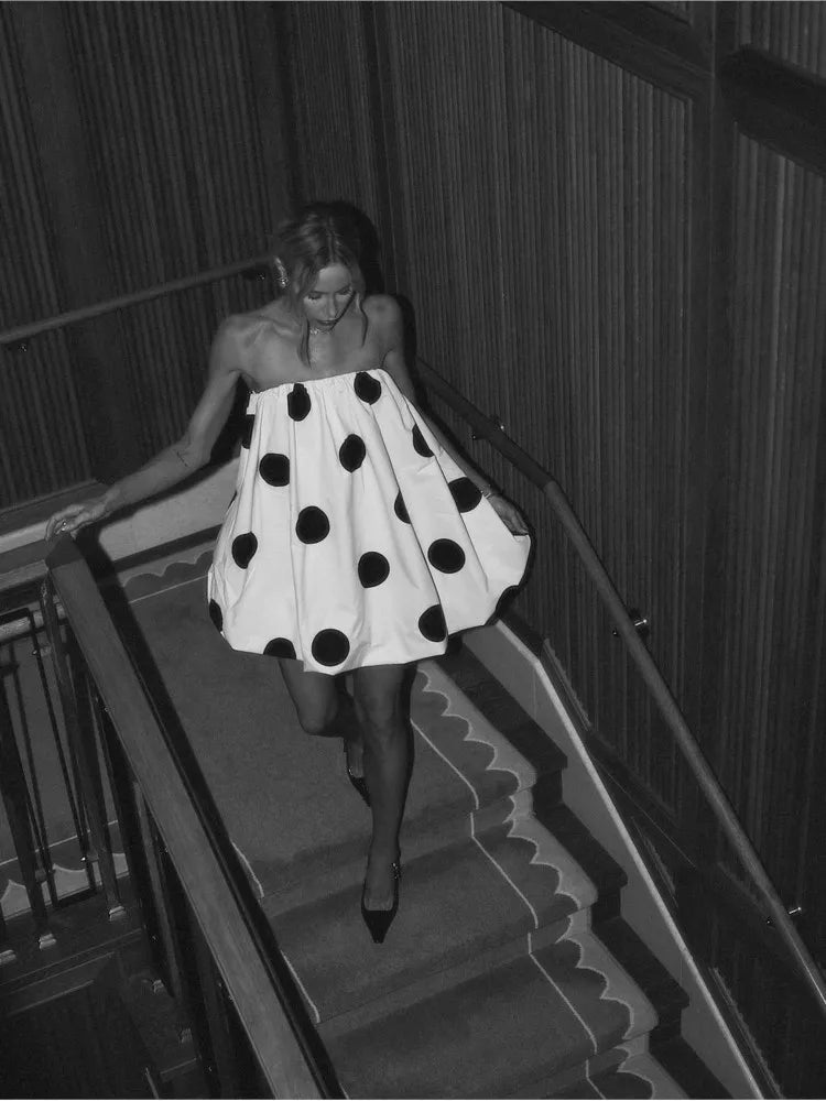 Polka Dot Darling Strapless Mini Dress