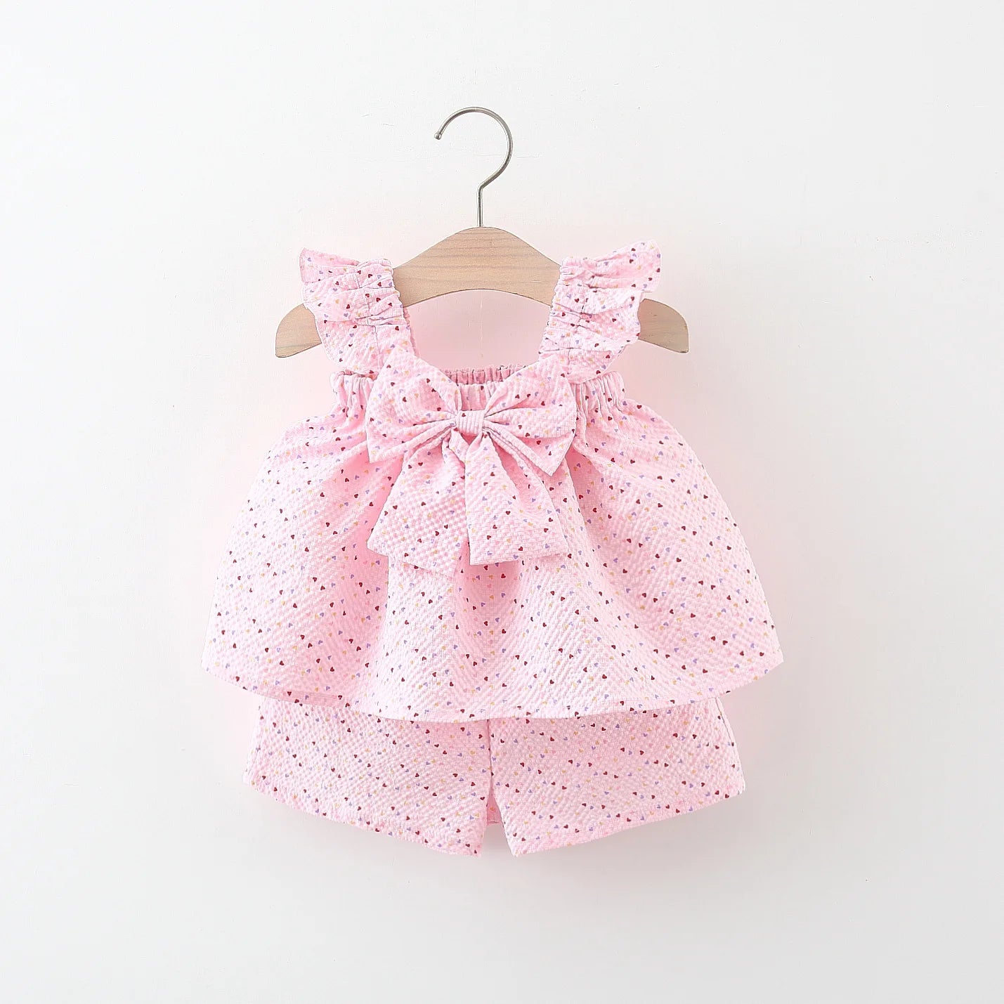 Baby Girl Two-Piece Style Sweet And Caring Children's Sleeveless Clothes
