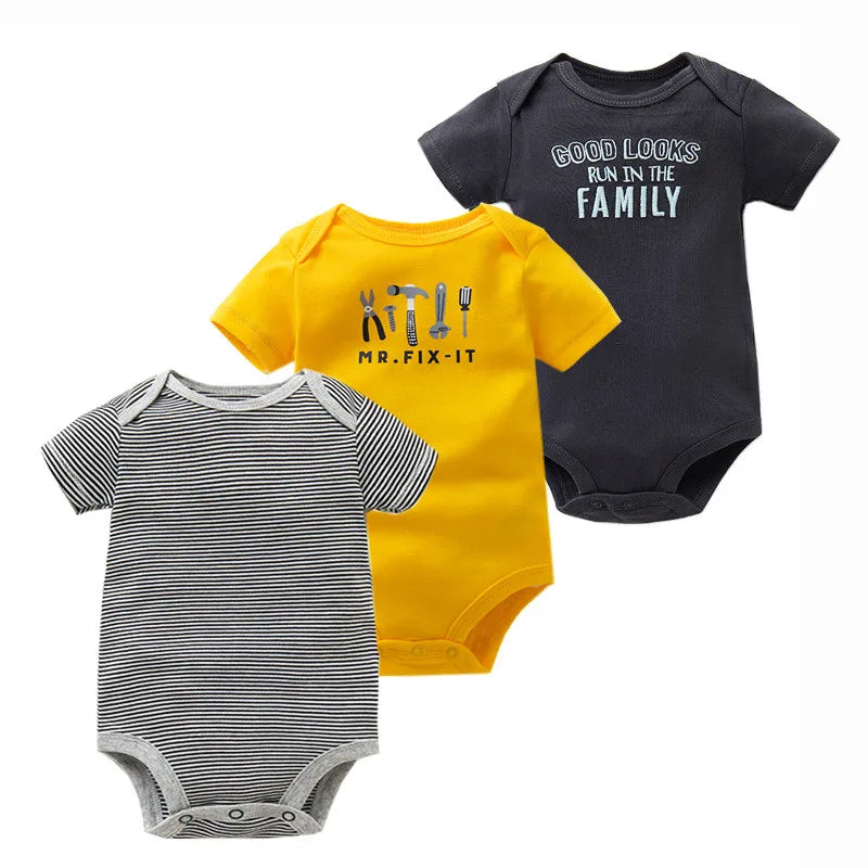 Unisex Baby Bodysuits Clothes Cotton Flower Rompers