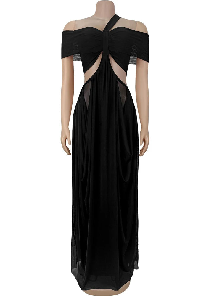 Twilight Allure Ruched Cut-Out Irregular Party Dress