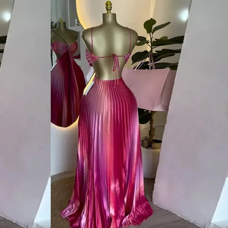 Lagoon Luxe Gradient Floor-Length Long Women Dress