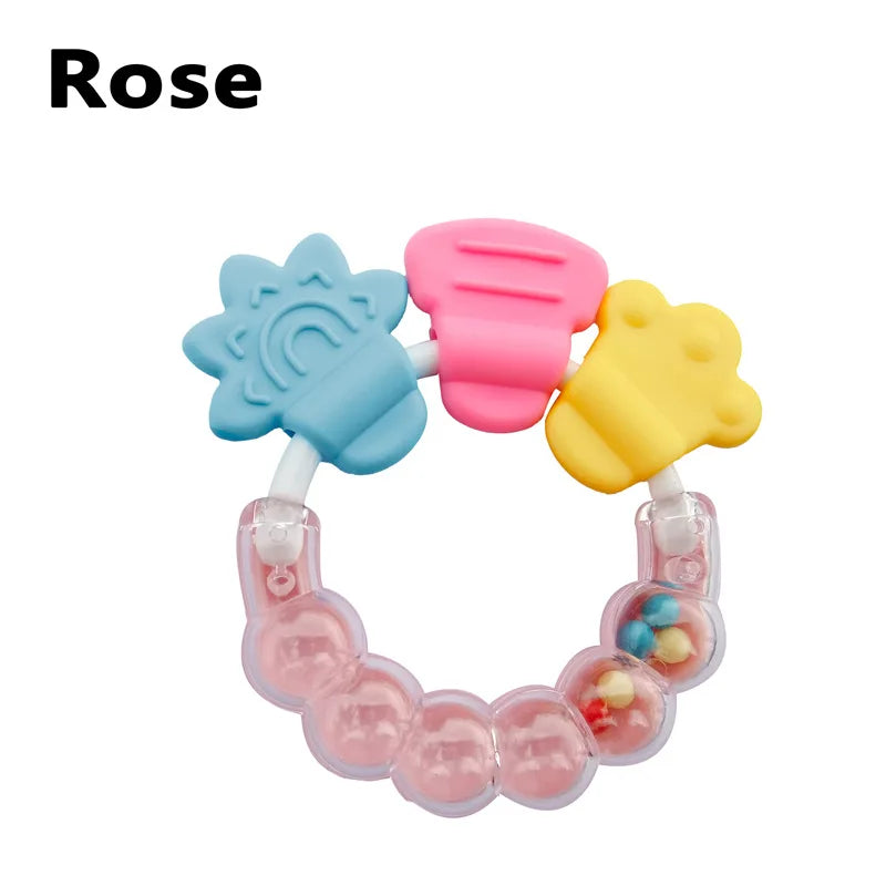 Newborn Chews Food Grade Teethers Training Bed Toy Baby fruit item Feeding Infant Rattle