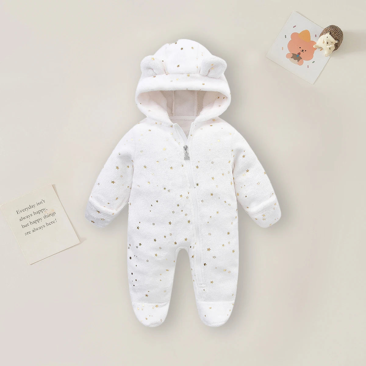 Baby Boys Girls Soft Flannel Jumpsuit