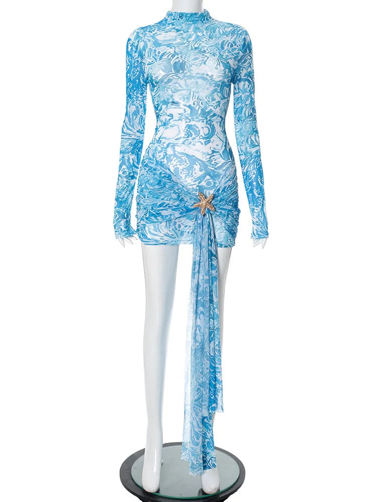 Ribboned Radiance & Pleats of Power Spring Chic Slim-Fit Elegance Dress