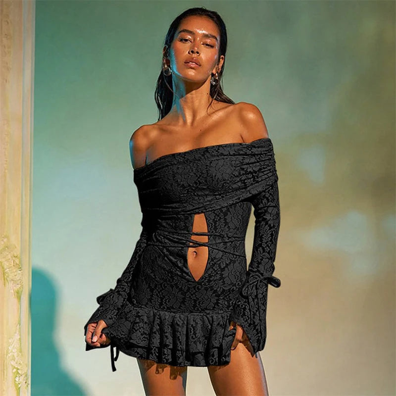 Women Elegant Party Dress Backless Bodycon Mini Summer Dress