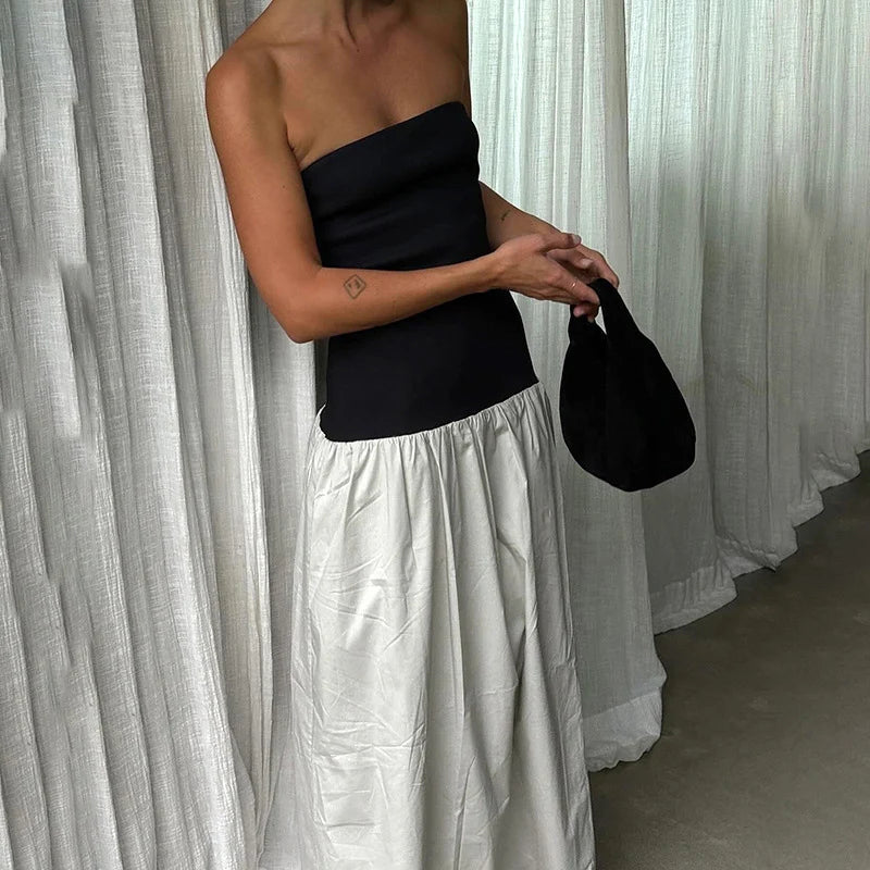 Strapless Maxi Off Shoulder Backless Sleeveless Dress