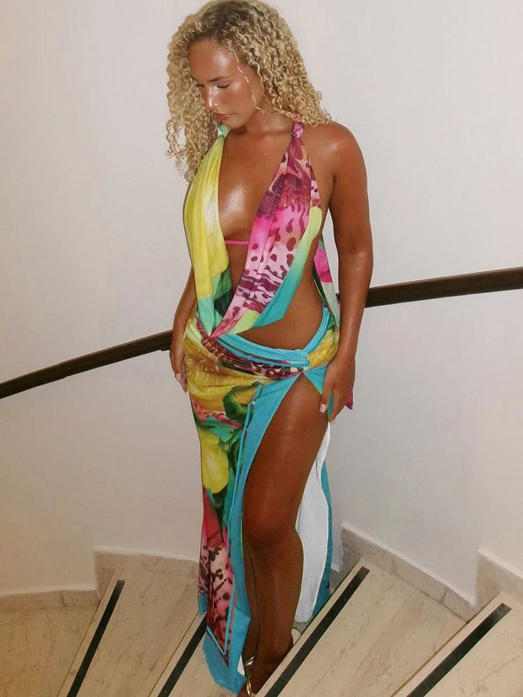 Tropic Vibe Lace-Up Co-Ord Set