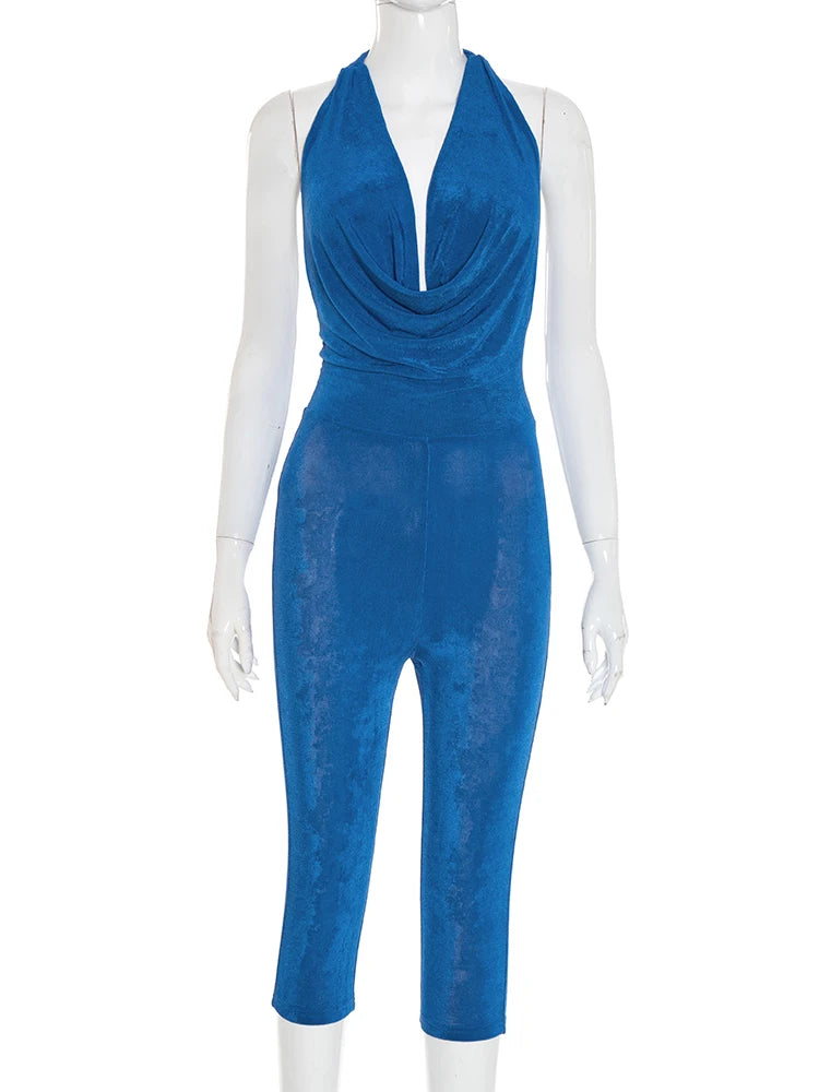 Velvet Siren Halter Romper