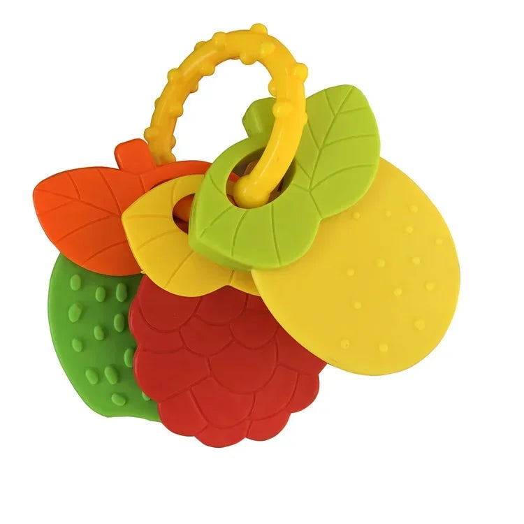 Newborn Chews Food Grade Teethers Training Bed Toy Baby fruit item Feeding Infant Rattle