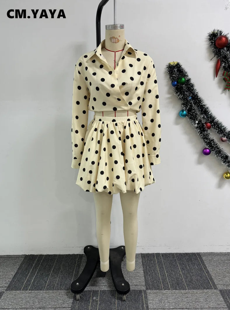 Luxe Bubble Skirt & Blouse Bot Print Boldness Co-Ord