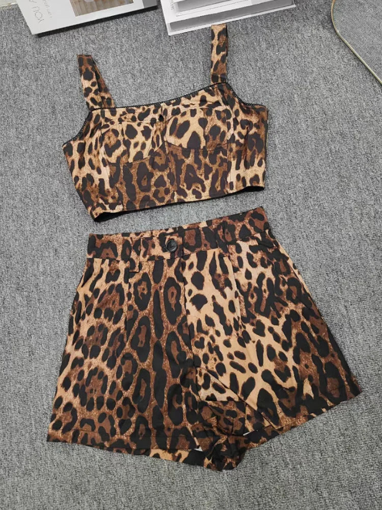 Saddle Chic Designer geometric print Two-Piece