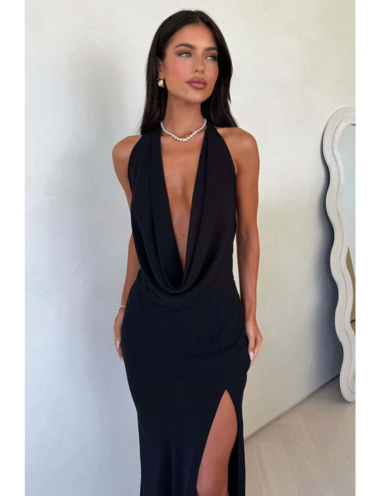 Riviera Sunset Siren Slit Maxi Dress