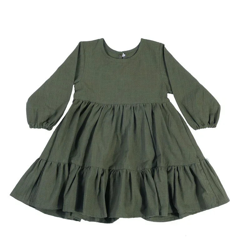 Infant Baby Girl Dress Full Sleeve Casual Toddler Dress