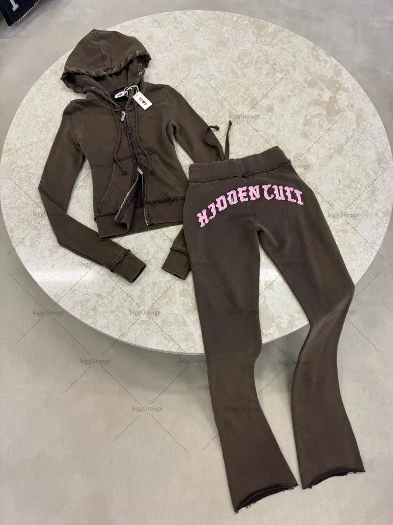 Urban Luxe Embroidered Tracksuit Set