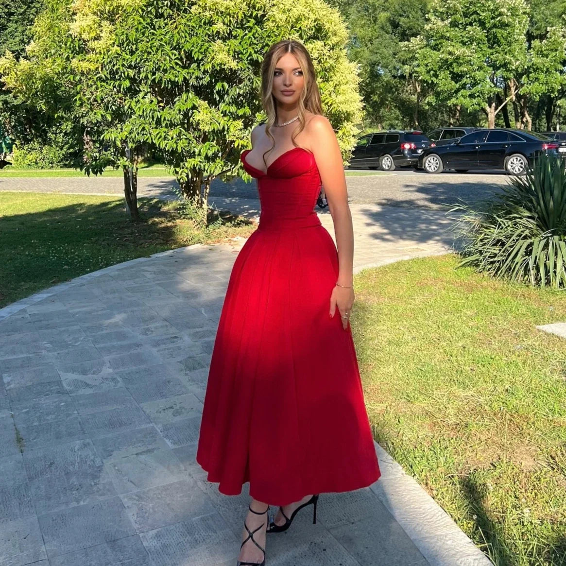 Elegant Strapless Bodycon Formal Occasion Dress