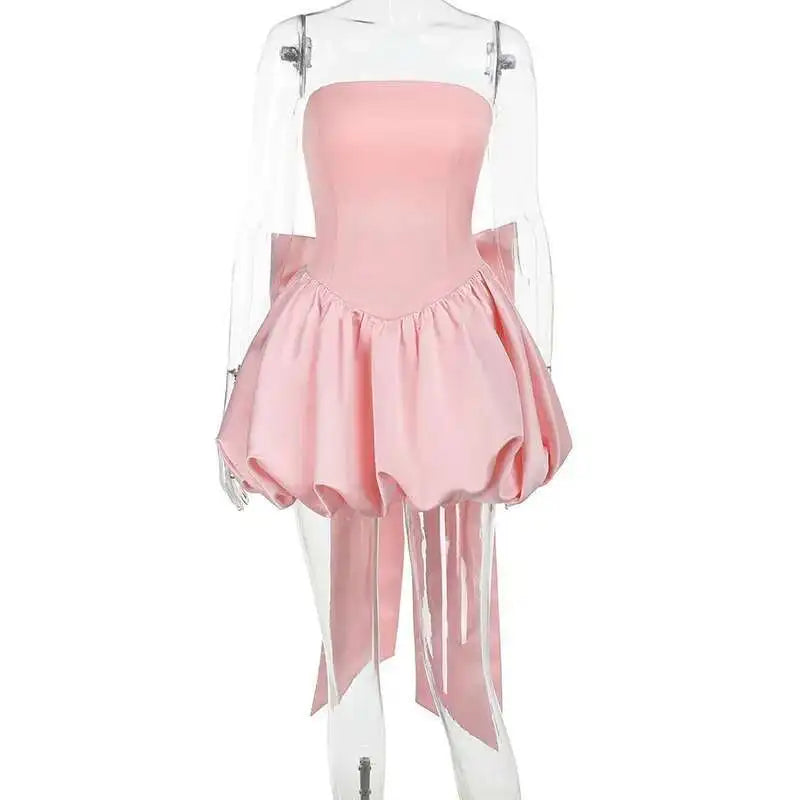 Twilight Bows & Glows A-Line Backless Mini Dress