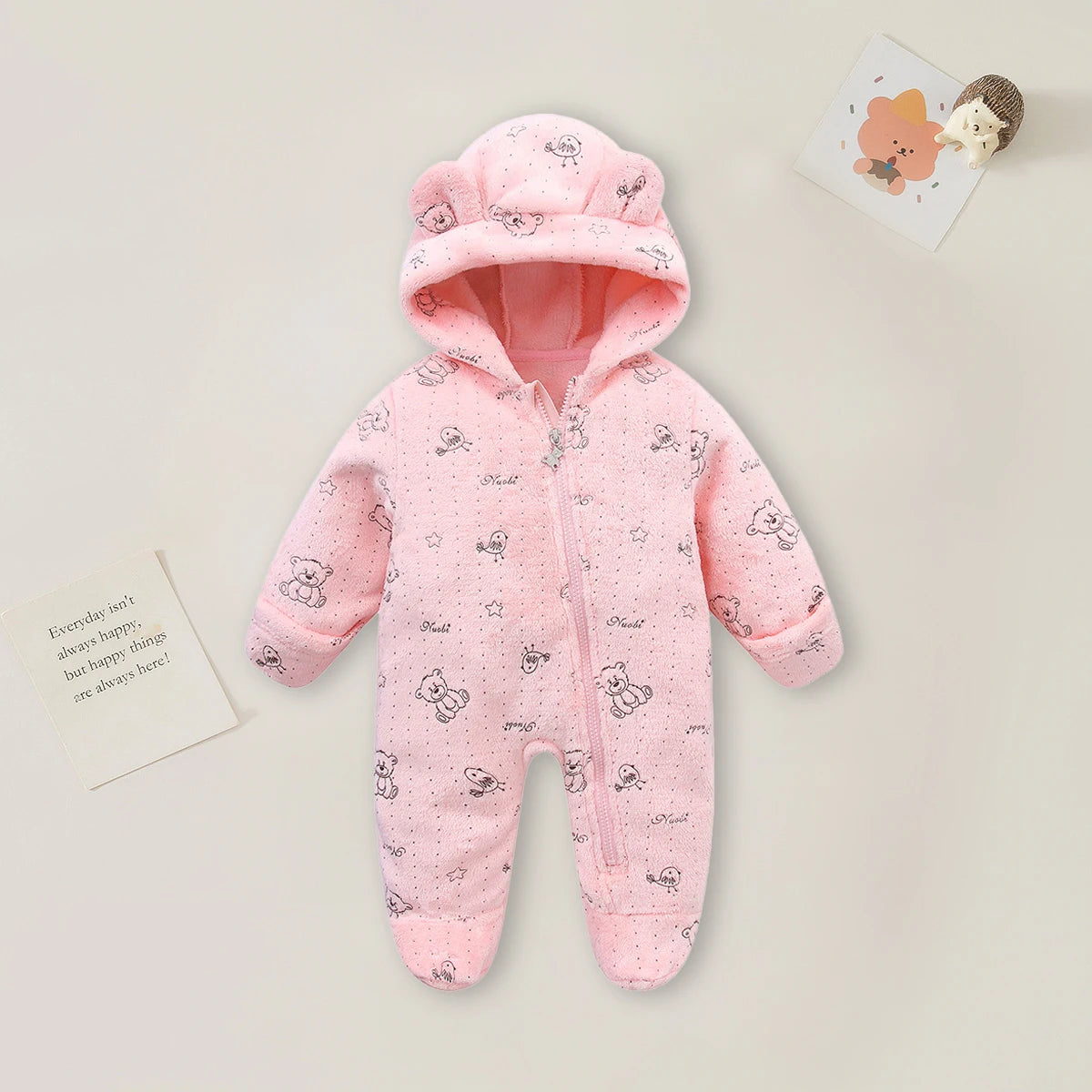 Baby Boys Girls Soft Flannel Jumpsuit