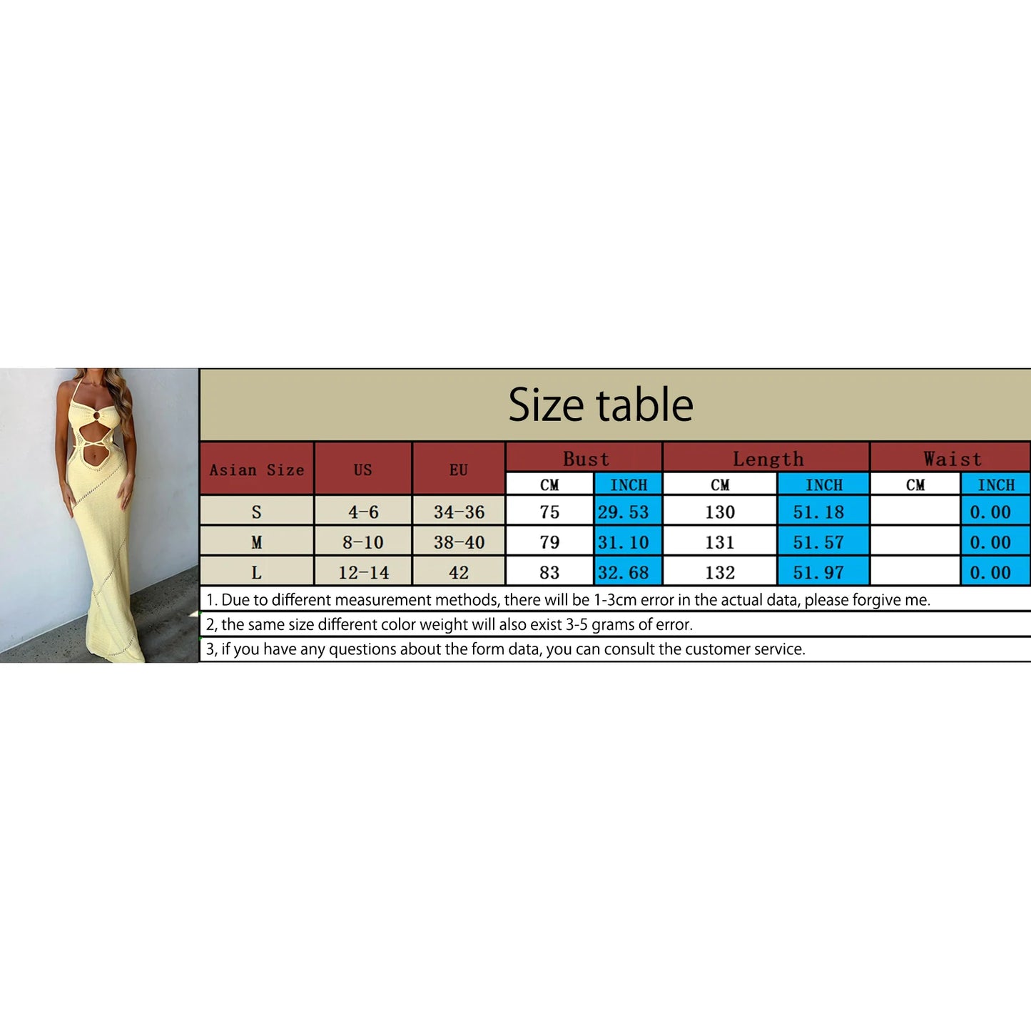 Women's Sleeveless Knit Long Solid Color Halter Front Cutout Back Tie-Up Dress