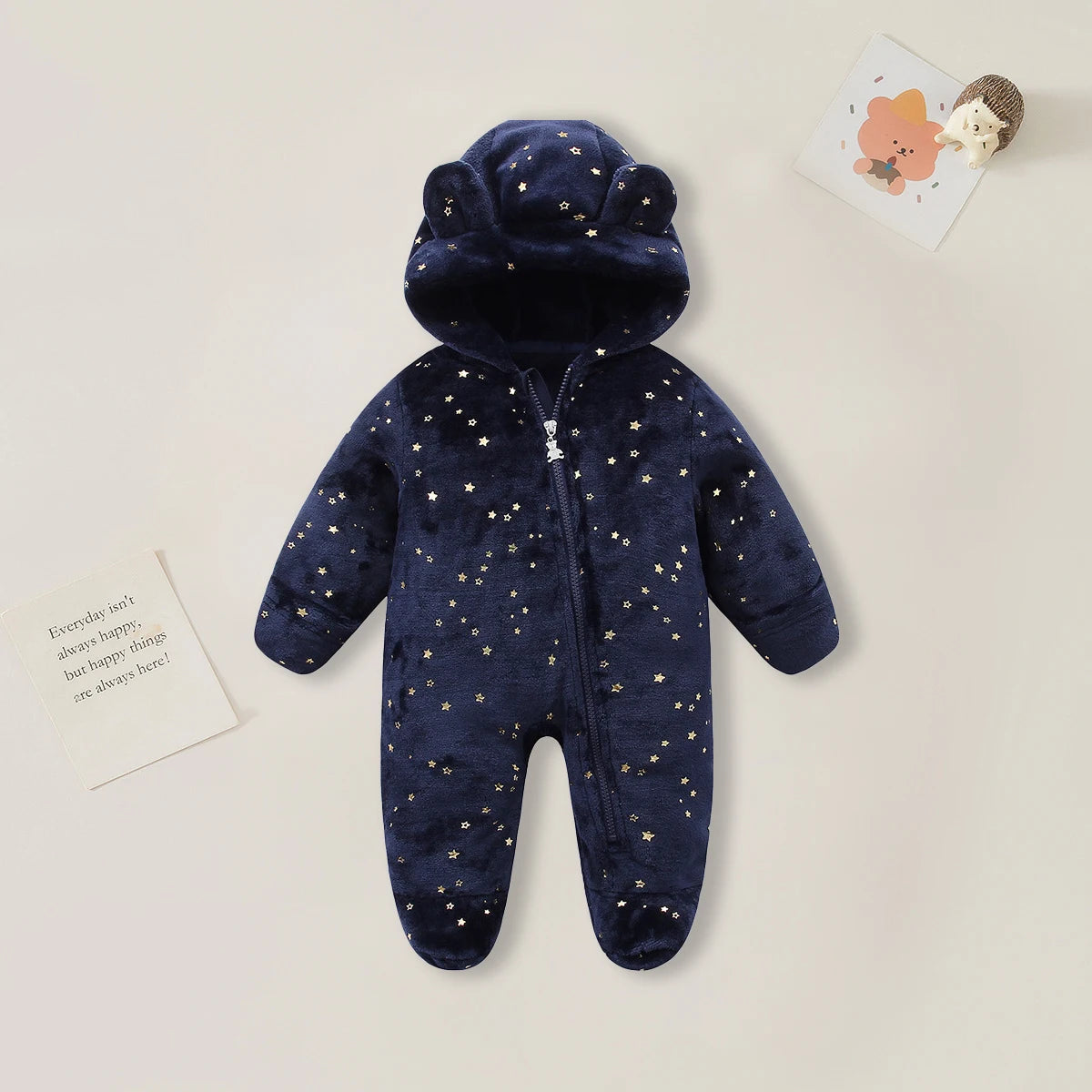 Baby Boys Girls Soft Flannel Jumpsuit