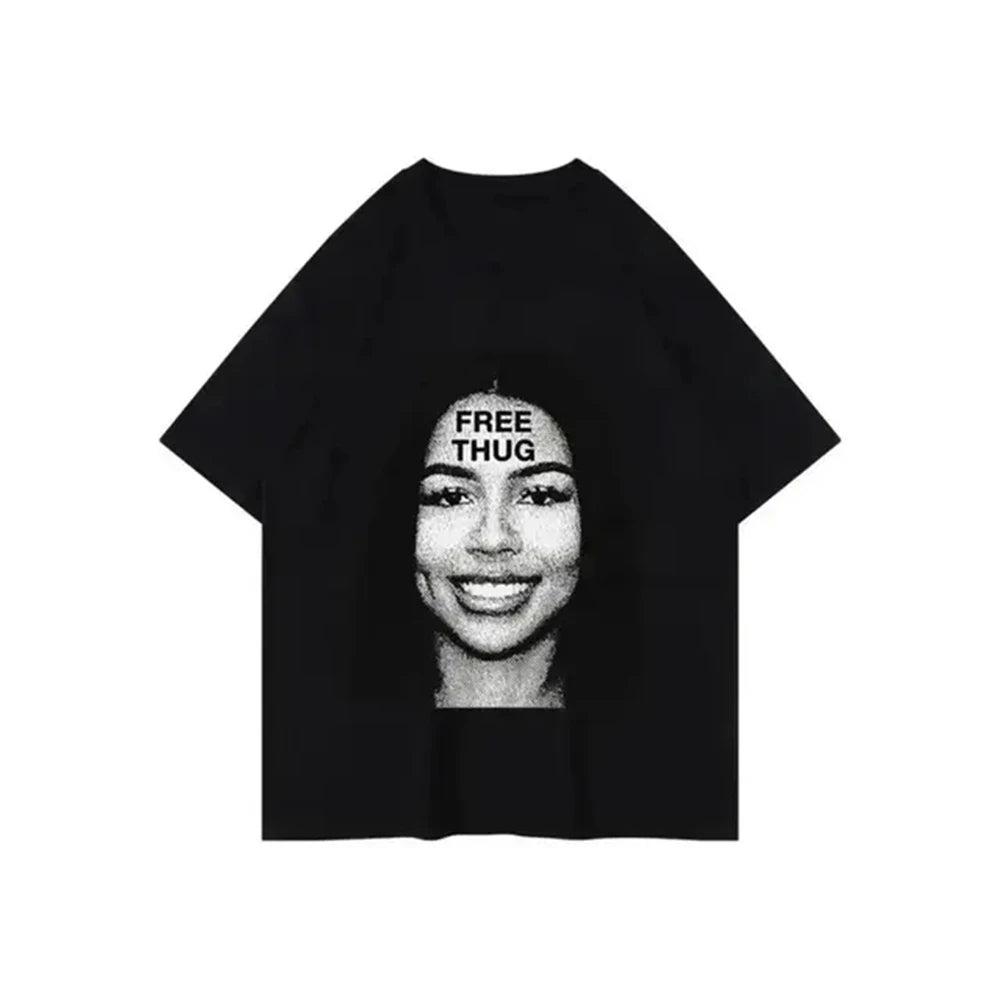 Young Thug Slime Rapper Printed Y2k Clothes T Shirts for Women Graphic Tees