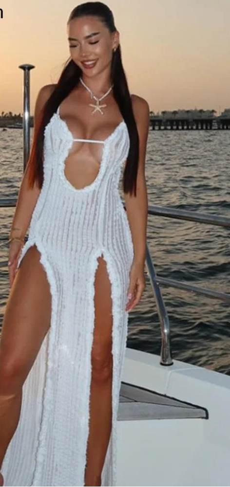 Coastal Glow Sheer Elegance Dress