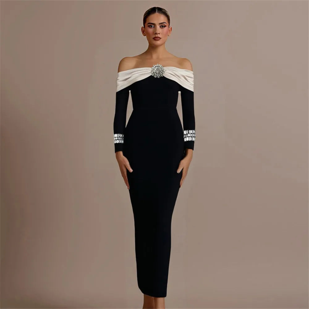 Starlight Glam Beaded Elegance Dress