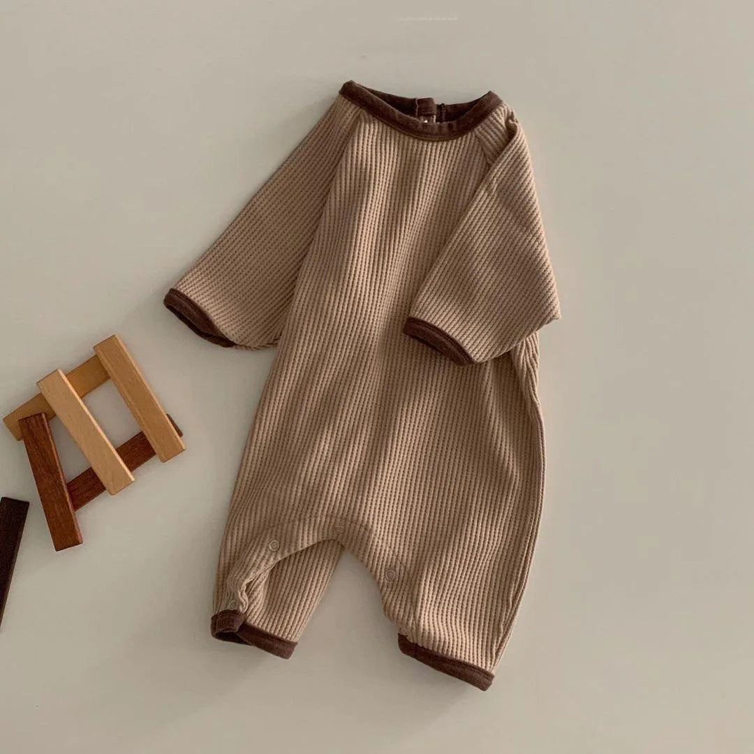 Unisex Baby Romper Rainbow Long Sleeves Cotton Kids Pullover Jumpsuit