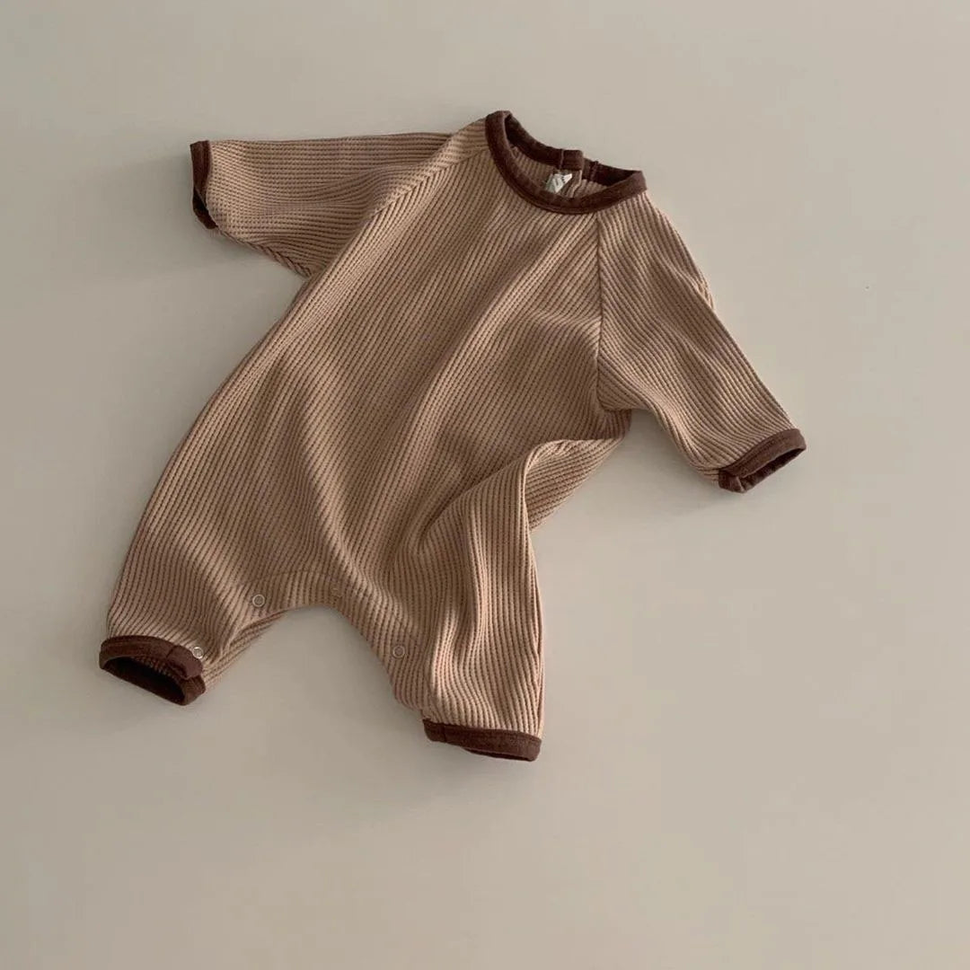 Unisex Baby Romper Rainbow Long Sleeves Cotton Kids Pullover Jumpsuit