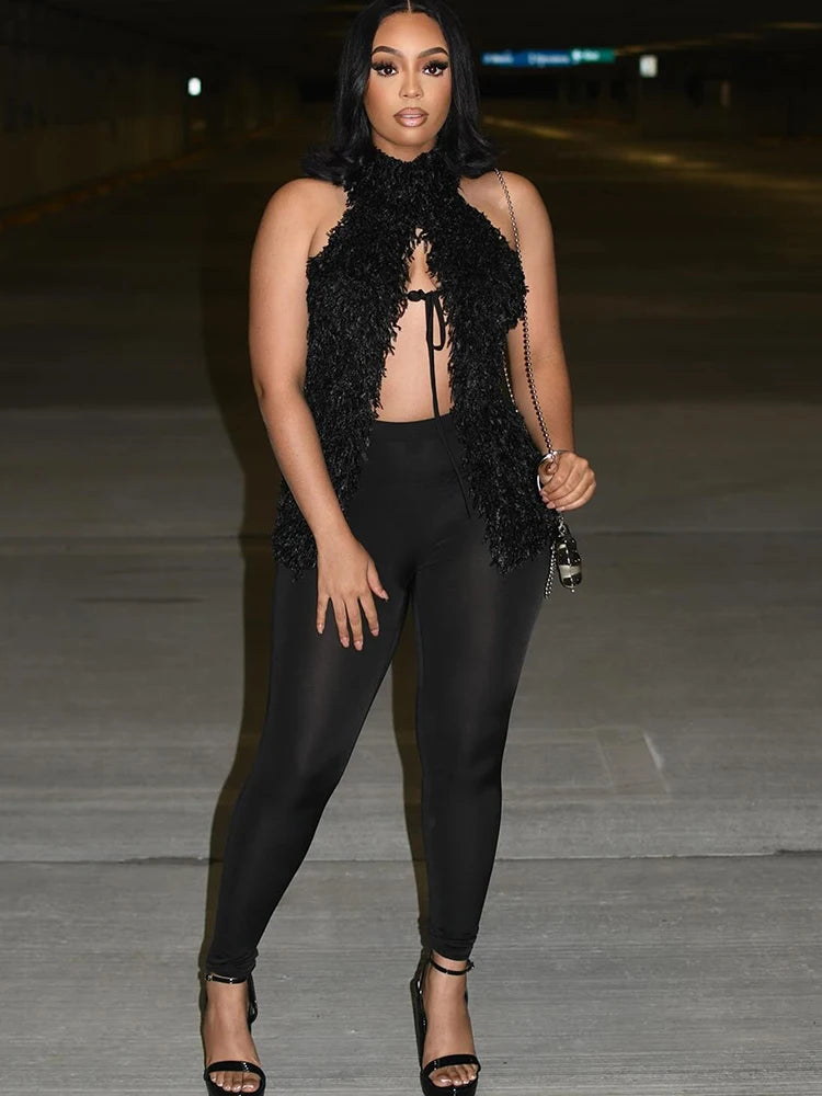 Luxe Knit Lace-Up 2-Piece Set